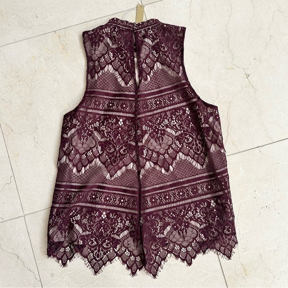 LC Lauren Conrad Sleeveless Lace Top NWT size Large - Picture 4 of 4